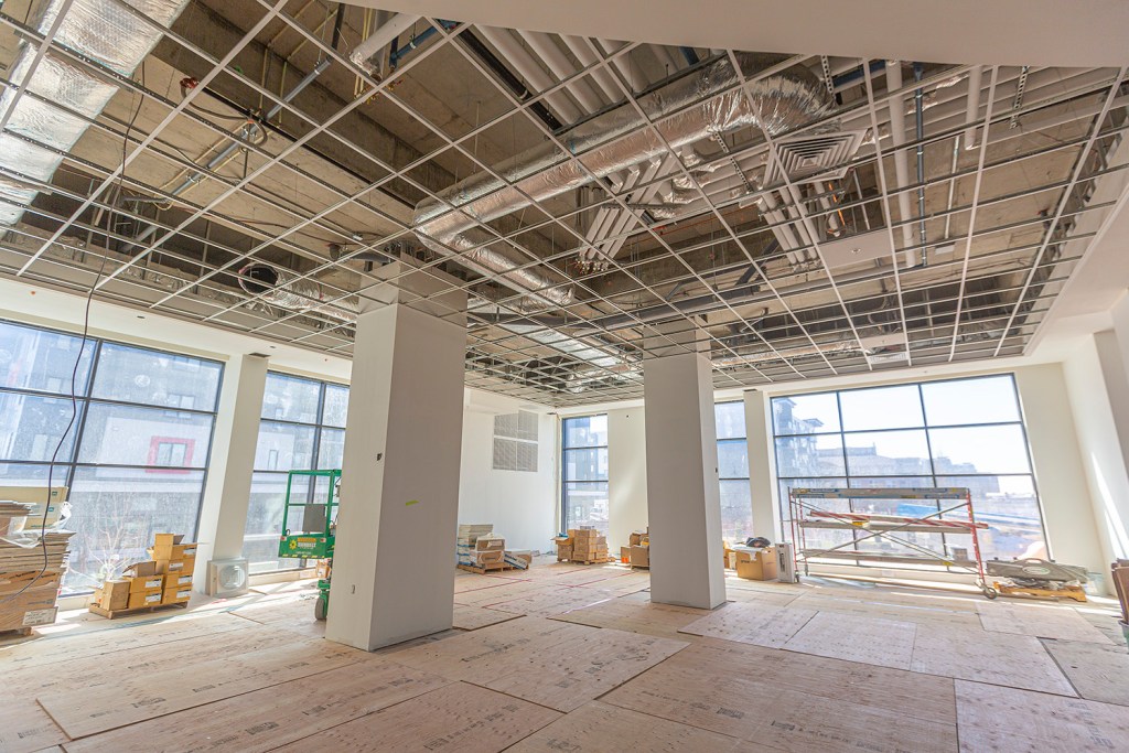 The dining area for residents of Trico LivingWell, under construction on Friday, May 6, 2022. ARYN TOOMBS / FOR LIVEWIRE CALGARY