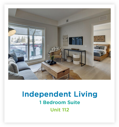 Independent Living 1 Bedroom Suite Unit 113