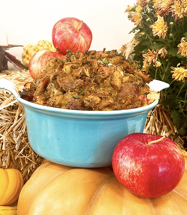 Maple Apple Bacon Holiday Stuffing