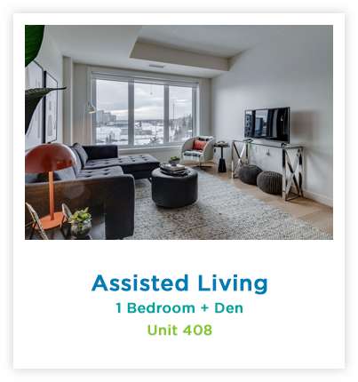 Assisted Living 1 Bedroom + Den Unit 408